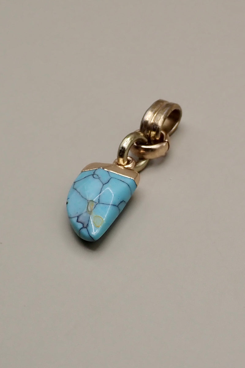 TURQUOISE TOOTH PENDANT