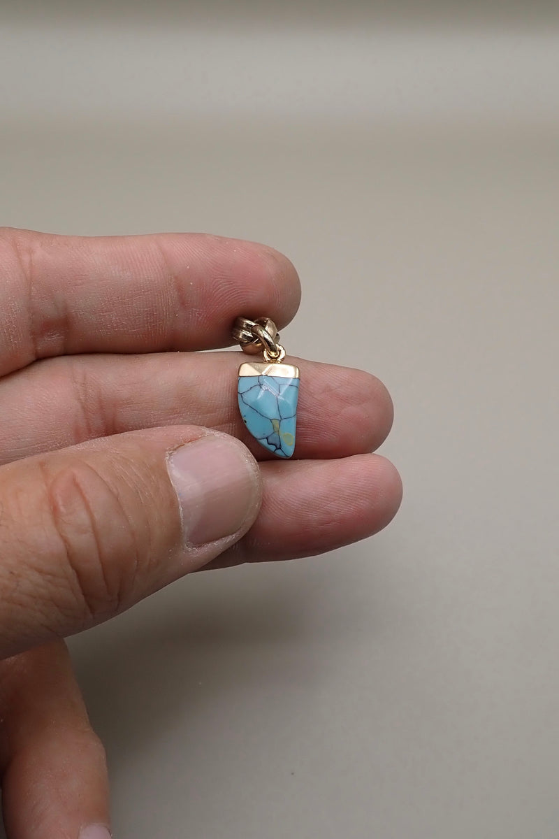 TURQUOISE TOOTH PENDANT