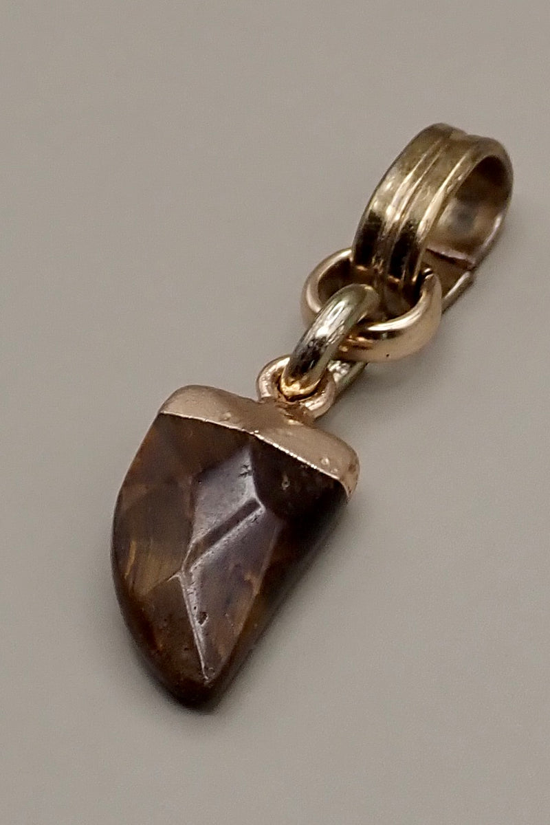 TIGER EYE TOOTH PENDANT