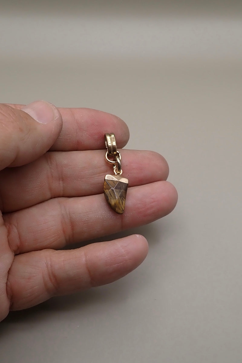 TIGER EYE TOOTH PENDANT