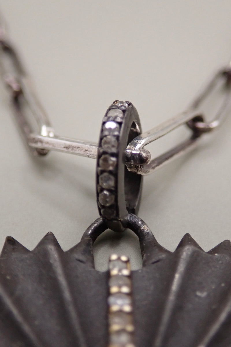 DIAMOND CROSS SHIELD NECKLACE