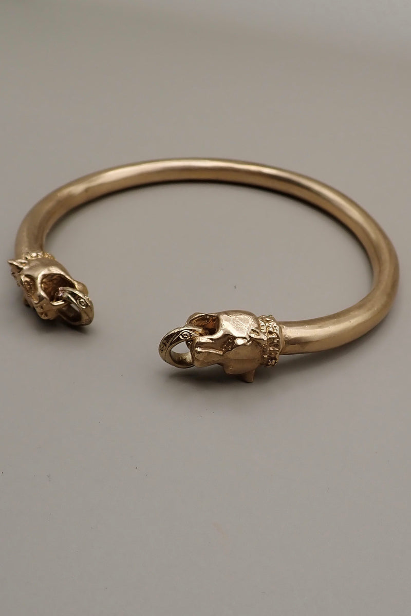 LION HEADS CUFF BRACELET