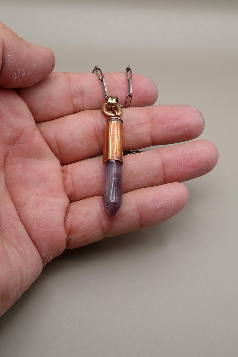 AMETHYST PENDANT NECKLACE