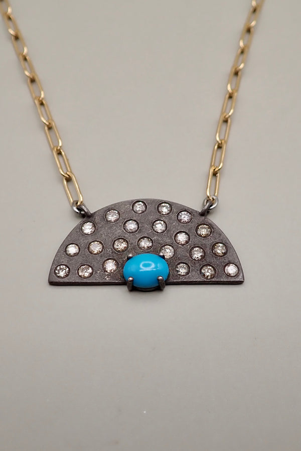 TURQUOISE & DIAMONDS PENDANT