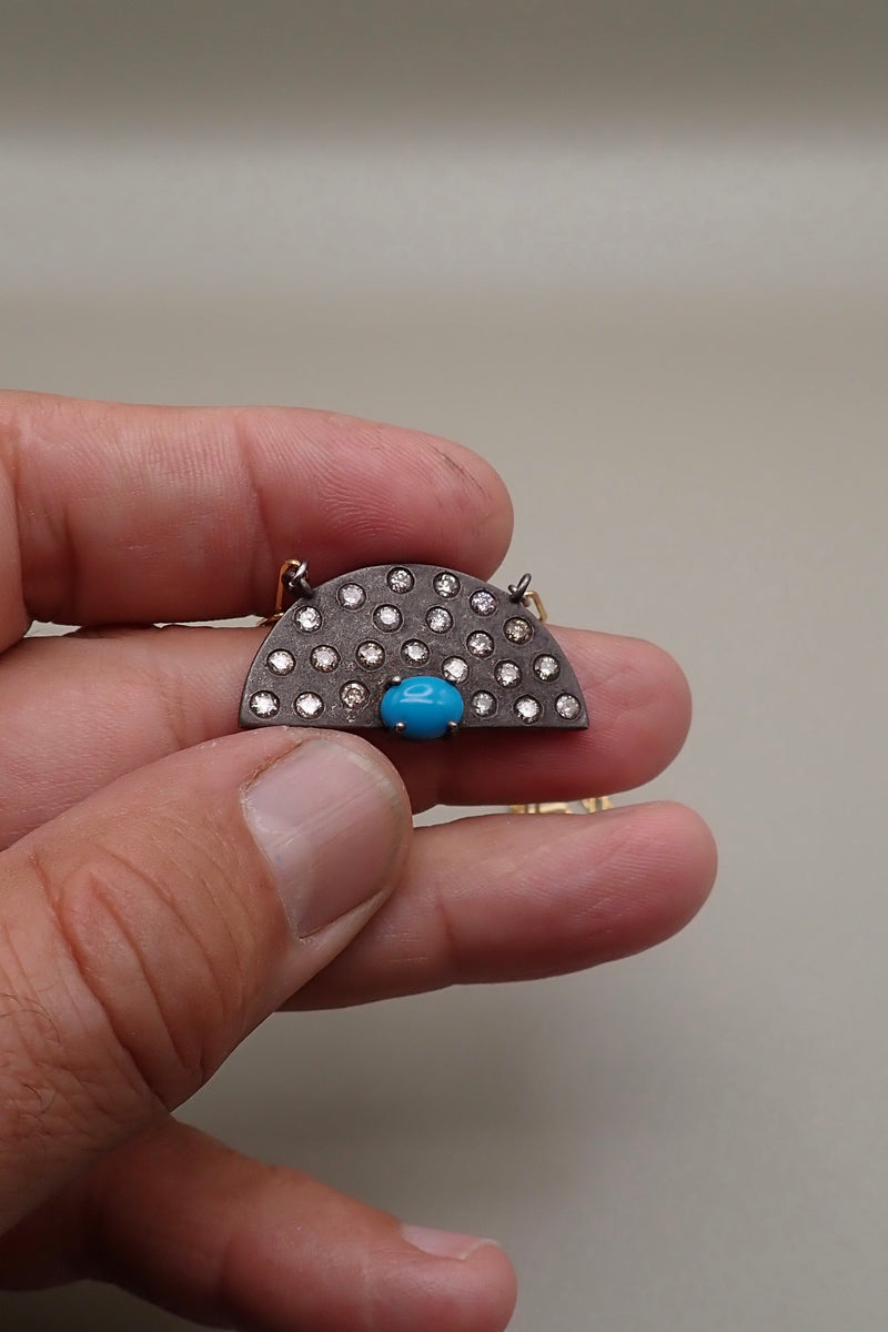 TURQUOISE & DIAMONDS PENDANT