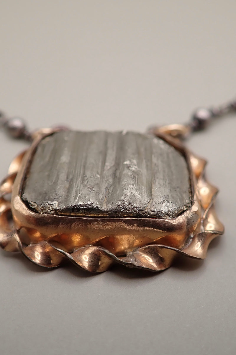 RAW PYRITE PENDANT - only piece