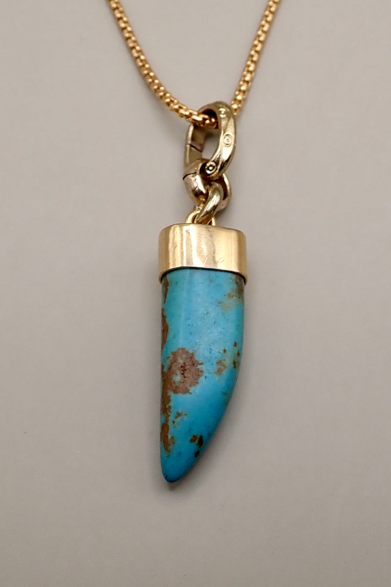 TURQUOISE HORN NECKLACE