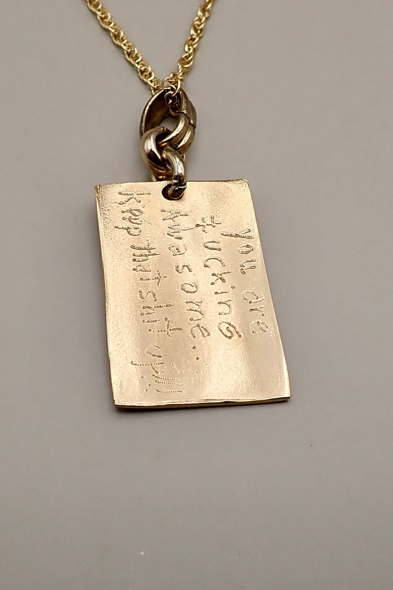 HIDEN QUOTE PENDANT