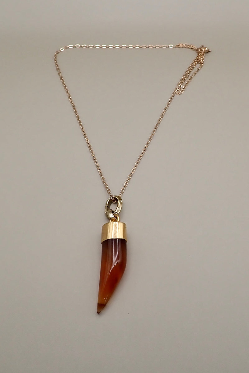 CARNELIAN HORN PENDANT
