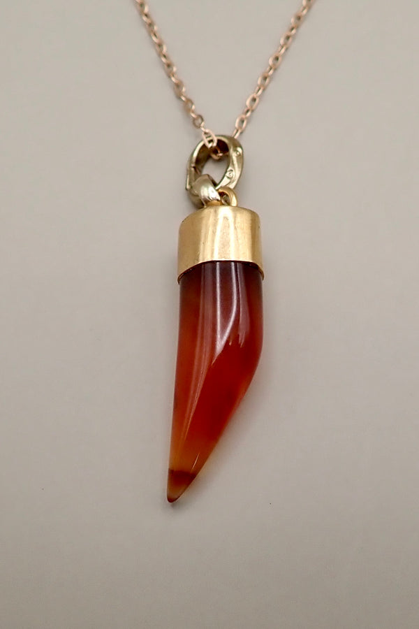 CARNELIAN HORN PENDANT
