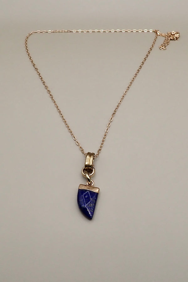 LAPIS LAZULI TOOTH NECKLACE