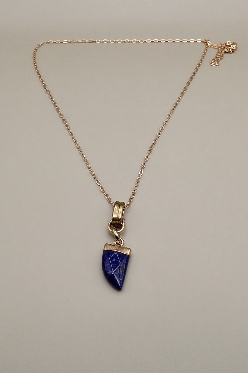 LAPIS LAZULI TOOTH NECKLACE