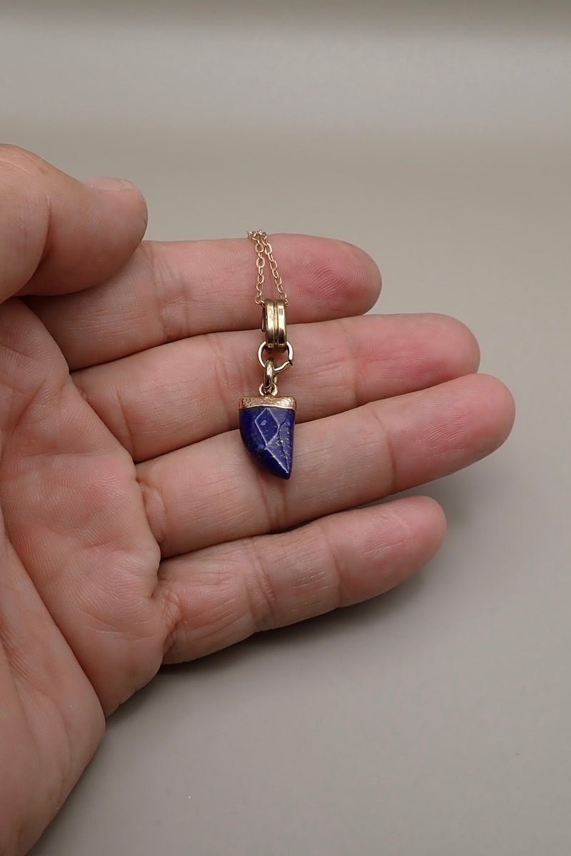 LAPIS LAZULI TOOTH NECKLACE