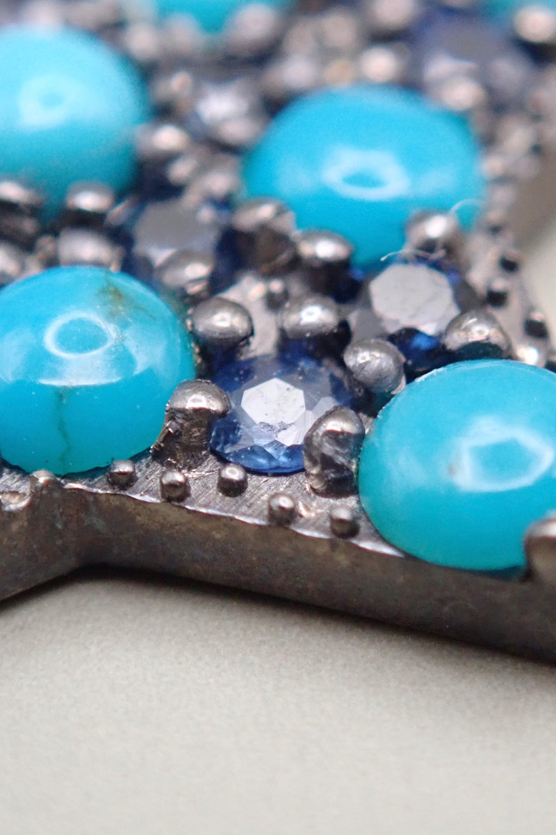 TURQUOISE & SAPPHIRE STAR PENDANT