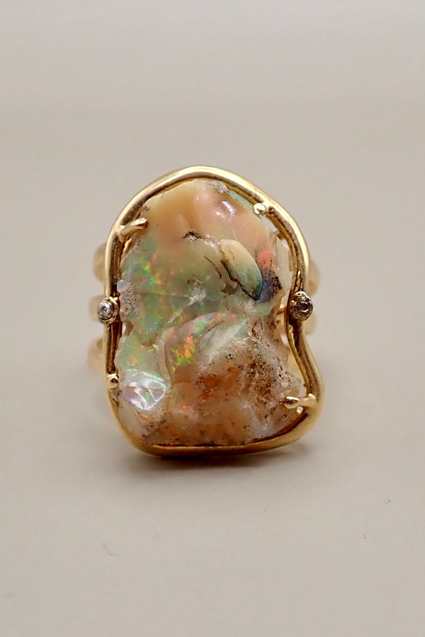 OPALS & DIAMONDS RING