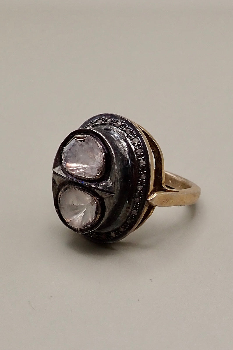 DOUBLE RAW DIAMOND RING
