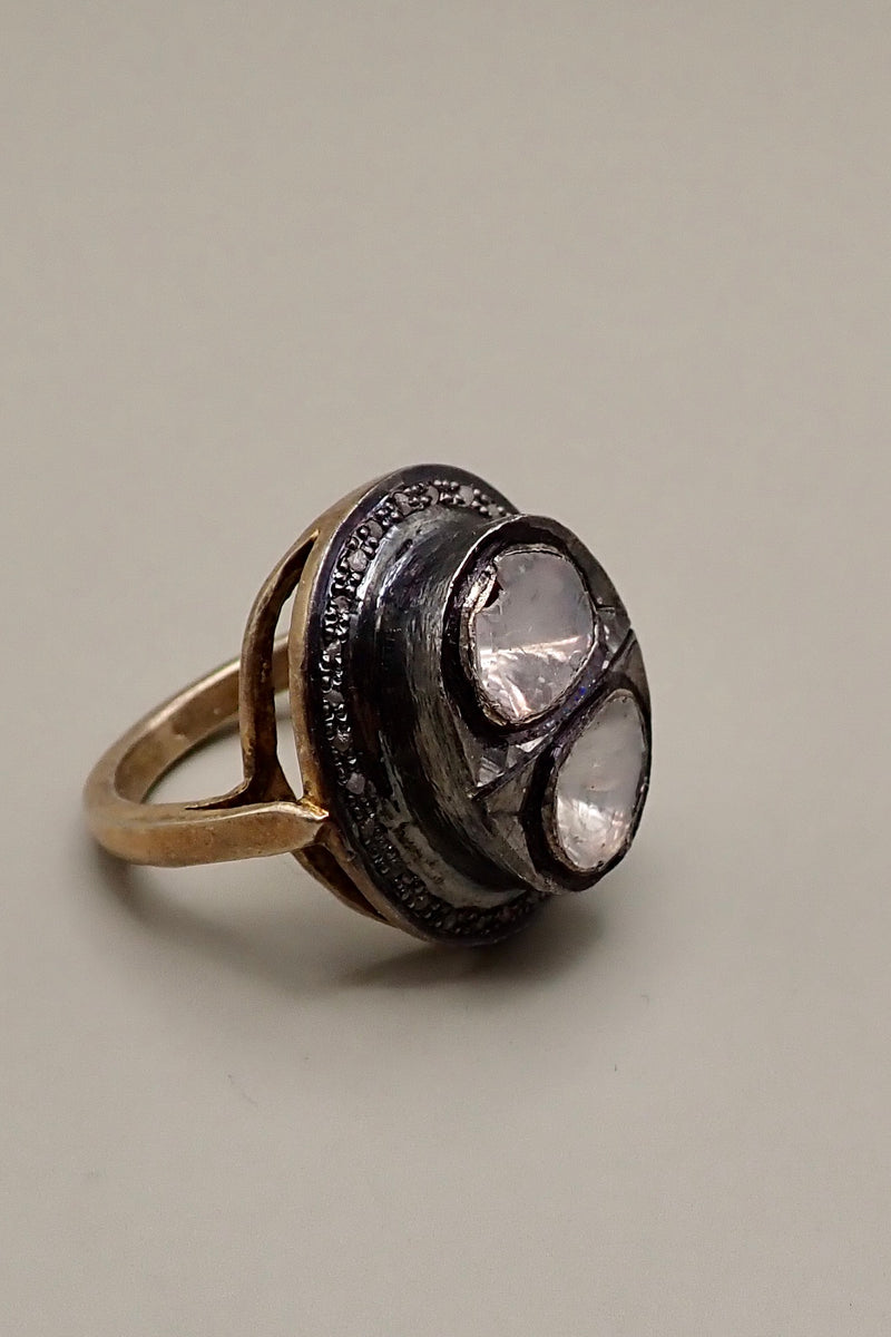 DOUBLE RAW DIAMOND RING