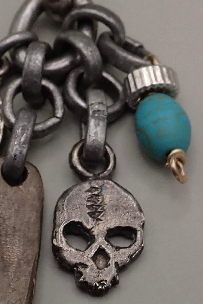 HORN- SKULL -TURQUOISE NECKLACE
