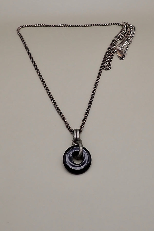 HEMATITE DISC PENDANT