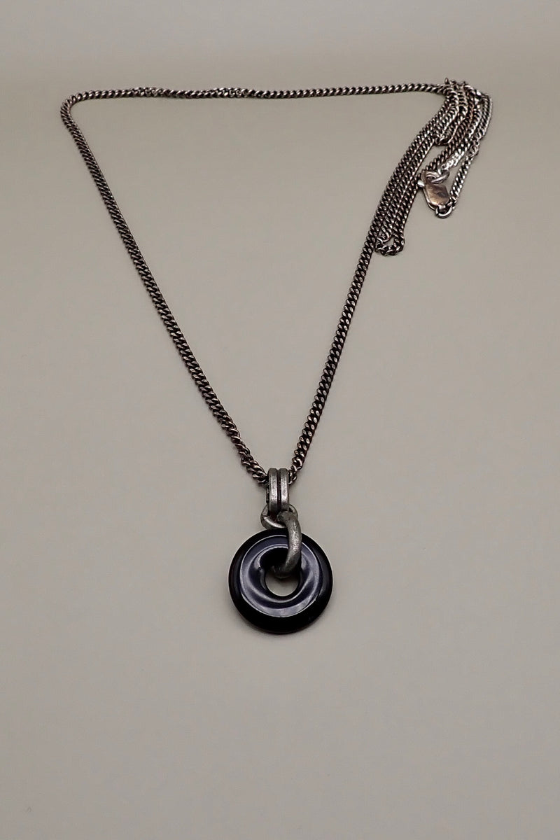 HEMATITE DISC PENDANT