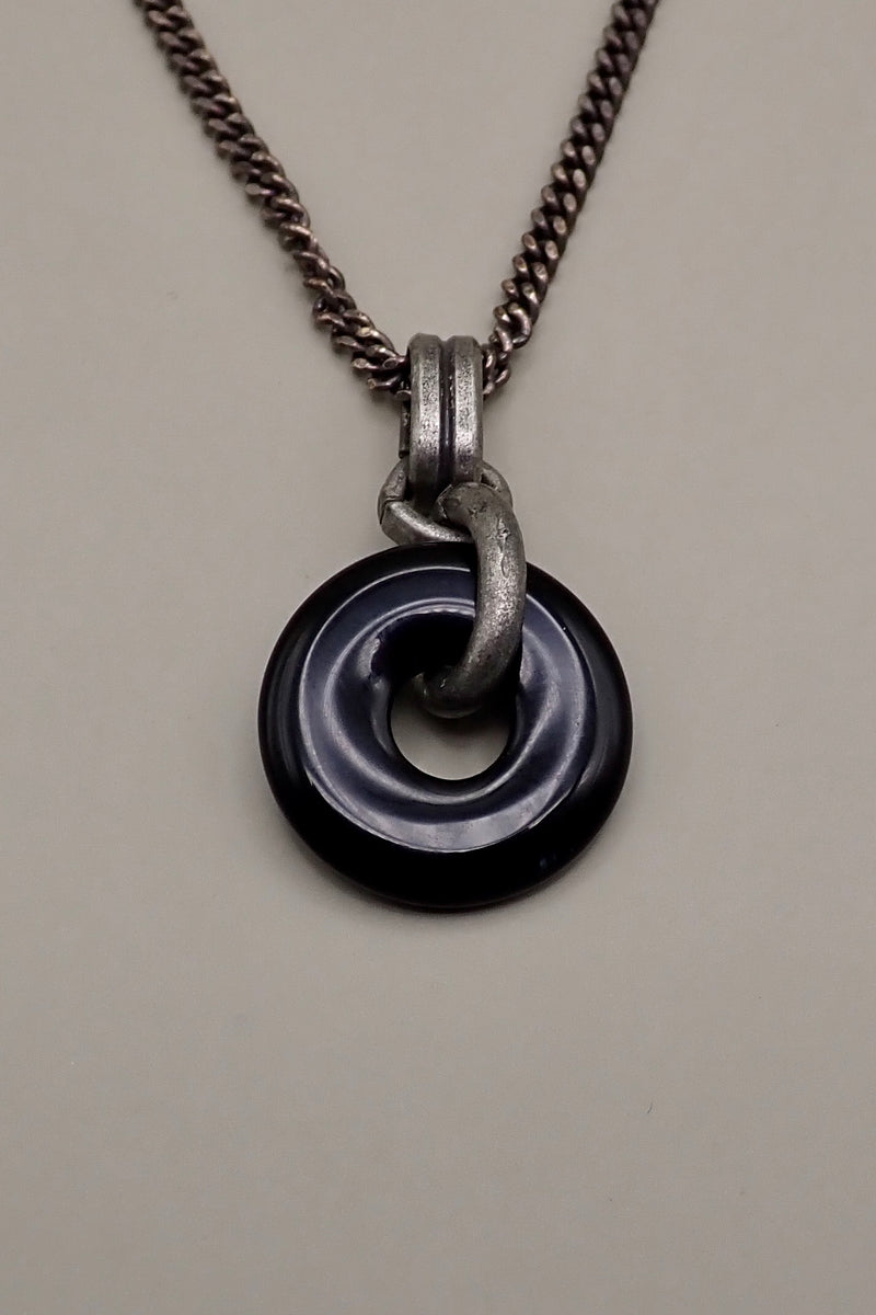 HEMATITE DISC PENDANT