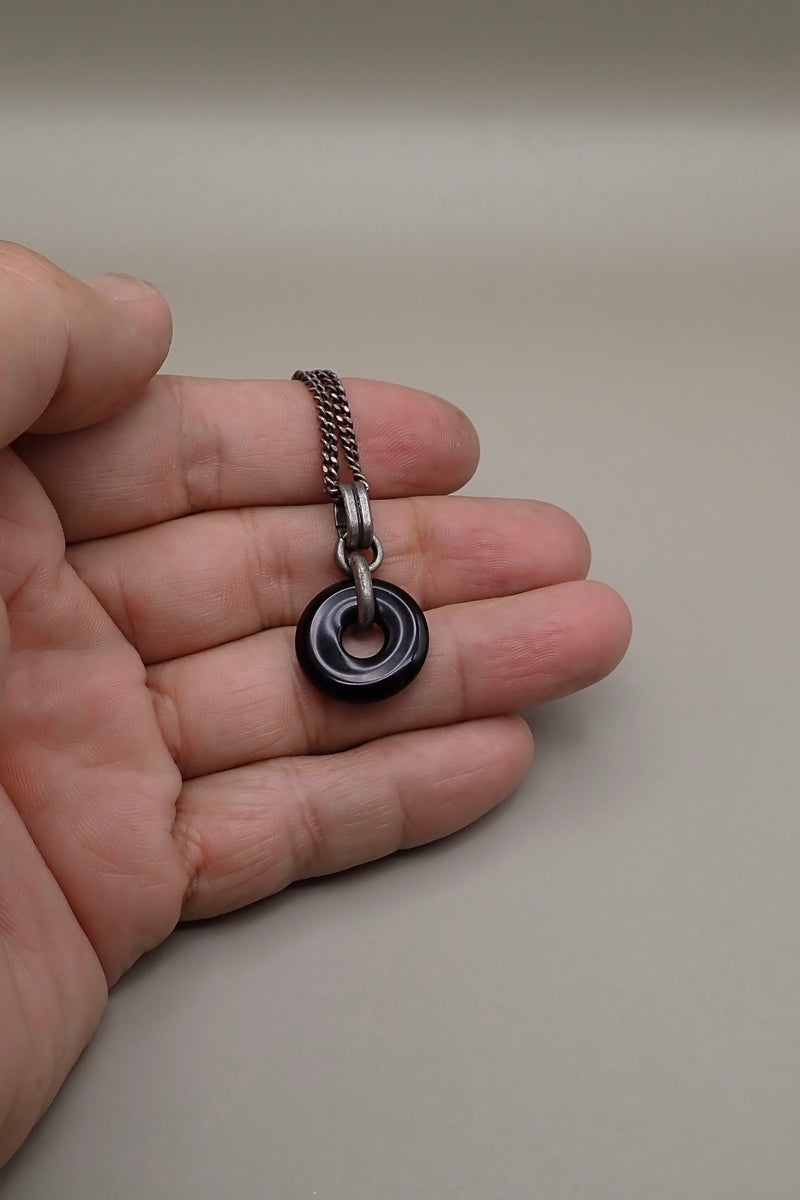HEMATITE DISC PENDANT