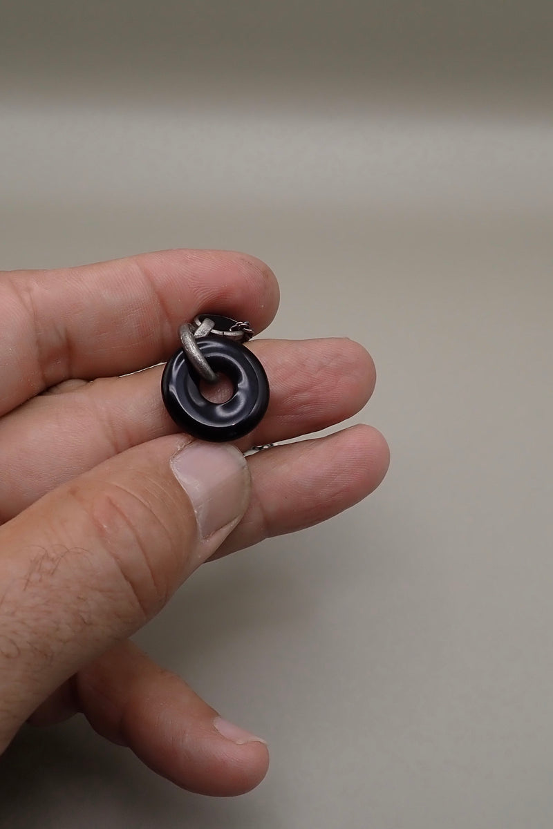 HEMATITE DISC PENDANT