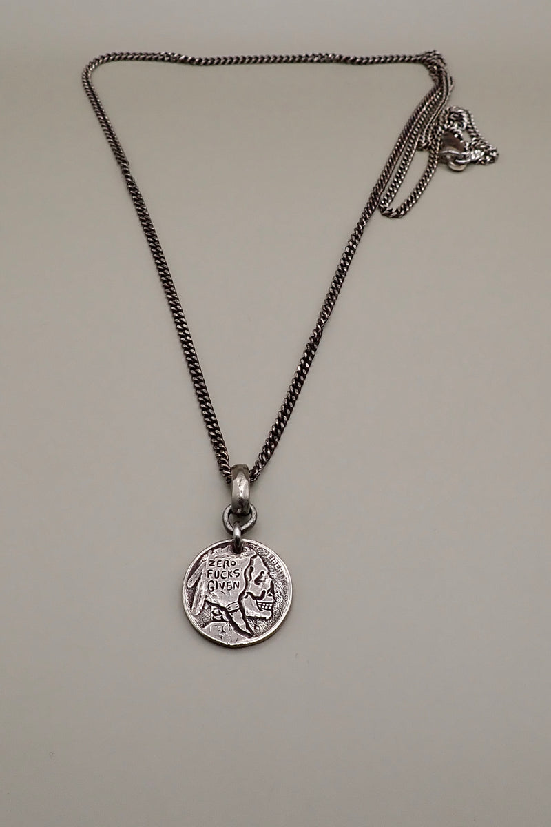 INDIAN HEAD CARVED SKULL NECKLACE
