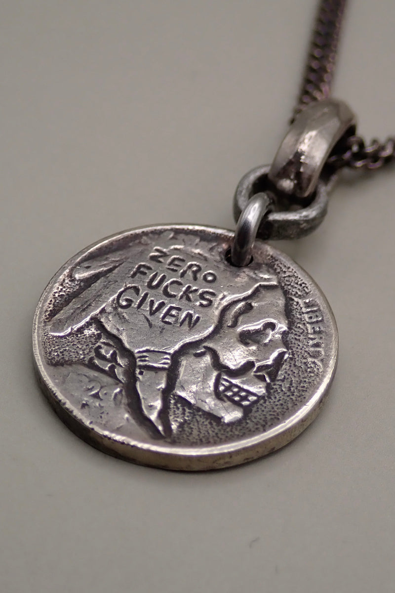 INDIAN HEAD CARVED SKULL NECKLACE