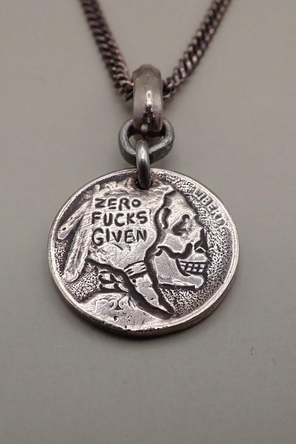 INDIAN HEAD CARVED SKULL NECKLACE