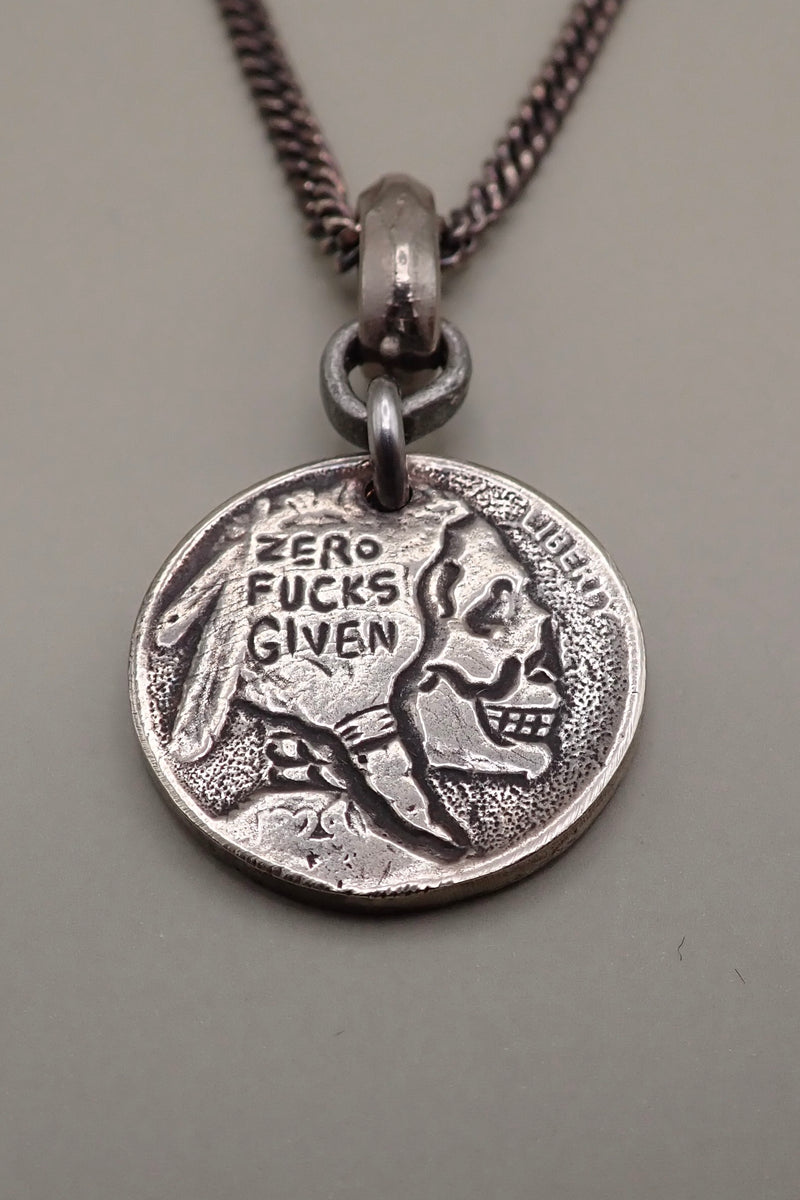 INDIAN HEAD CARVED SKULL NECKLACE
