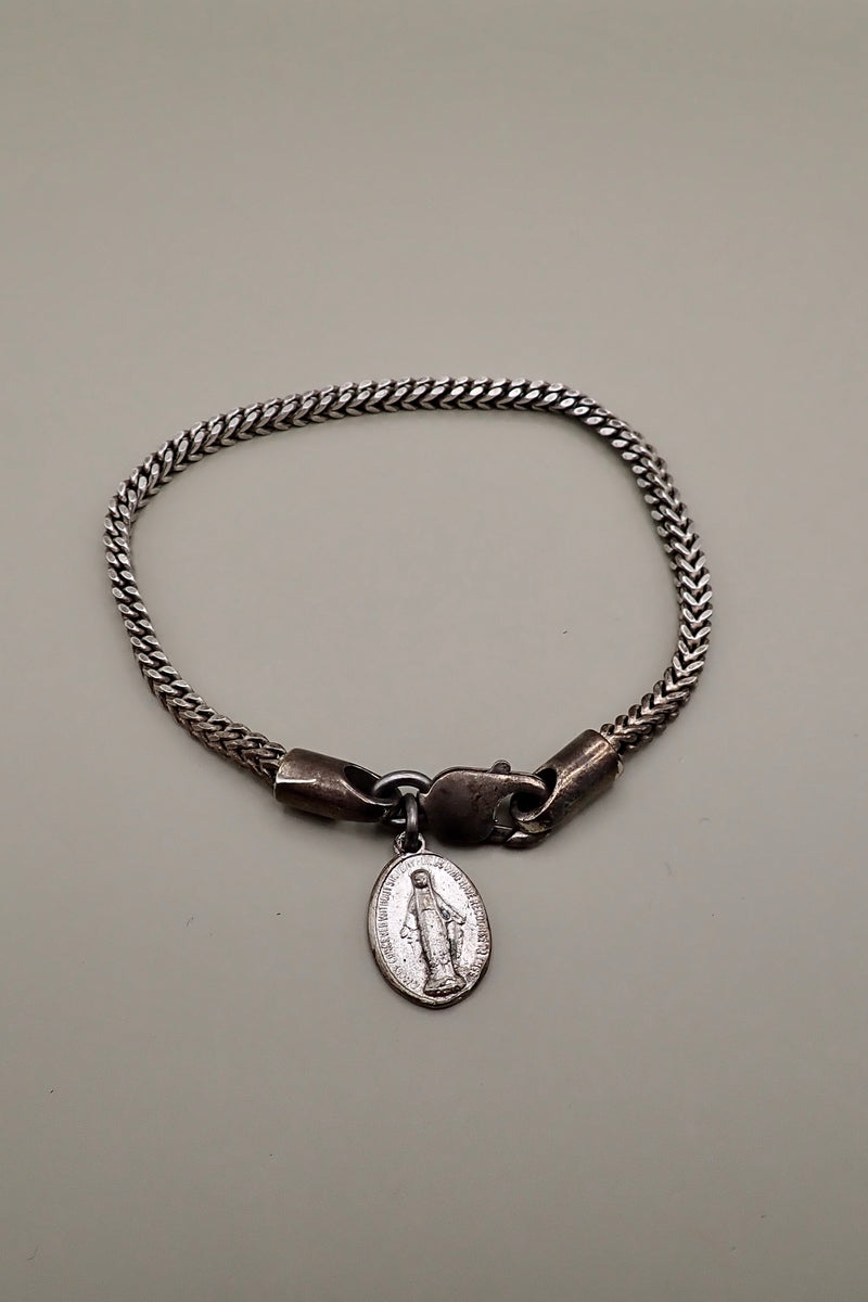 SILVER VIRGEN MEDAL BRACELET