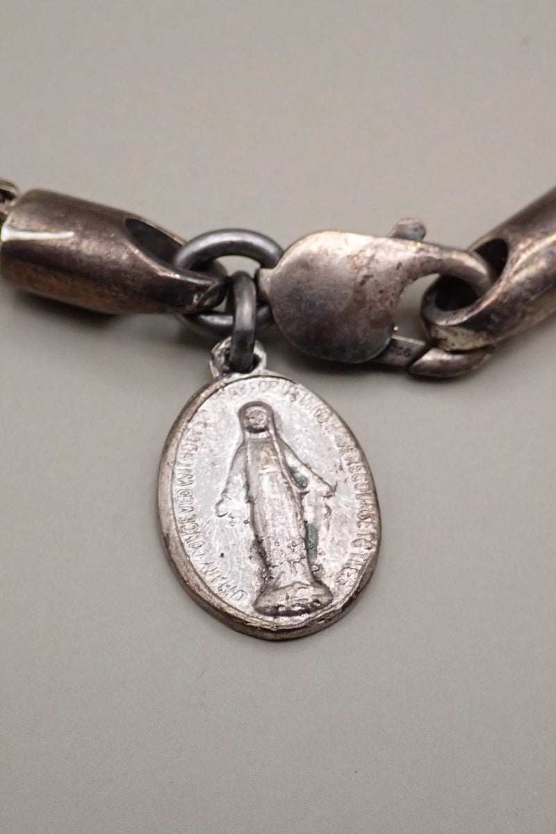 SILVER VIRGEN MEDAL BRACELET