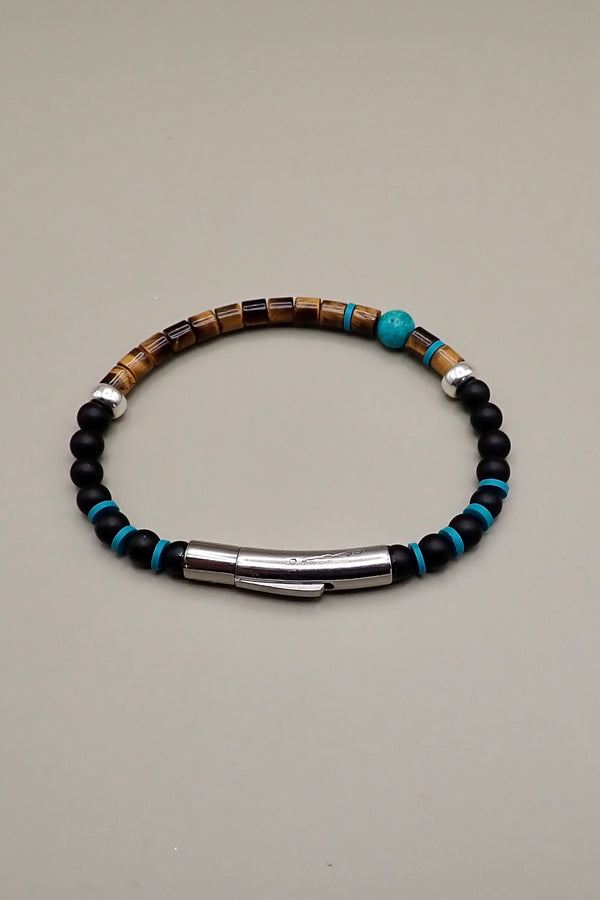 TIGER EYES & TURQUOISE BRACELET