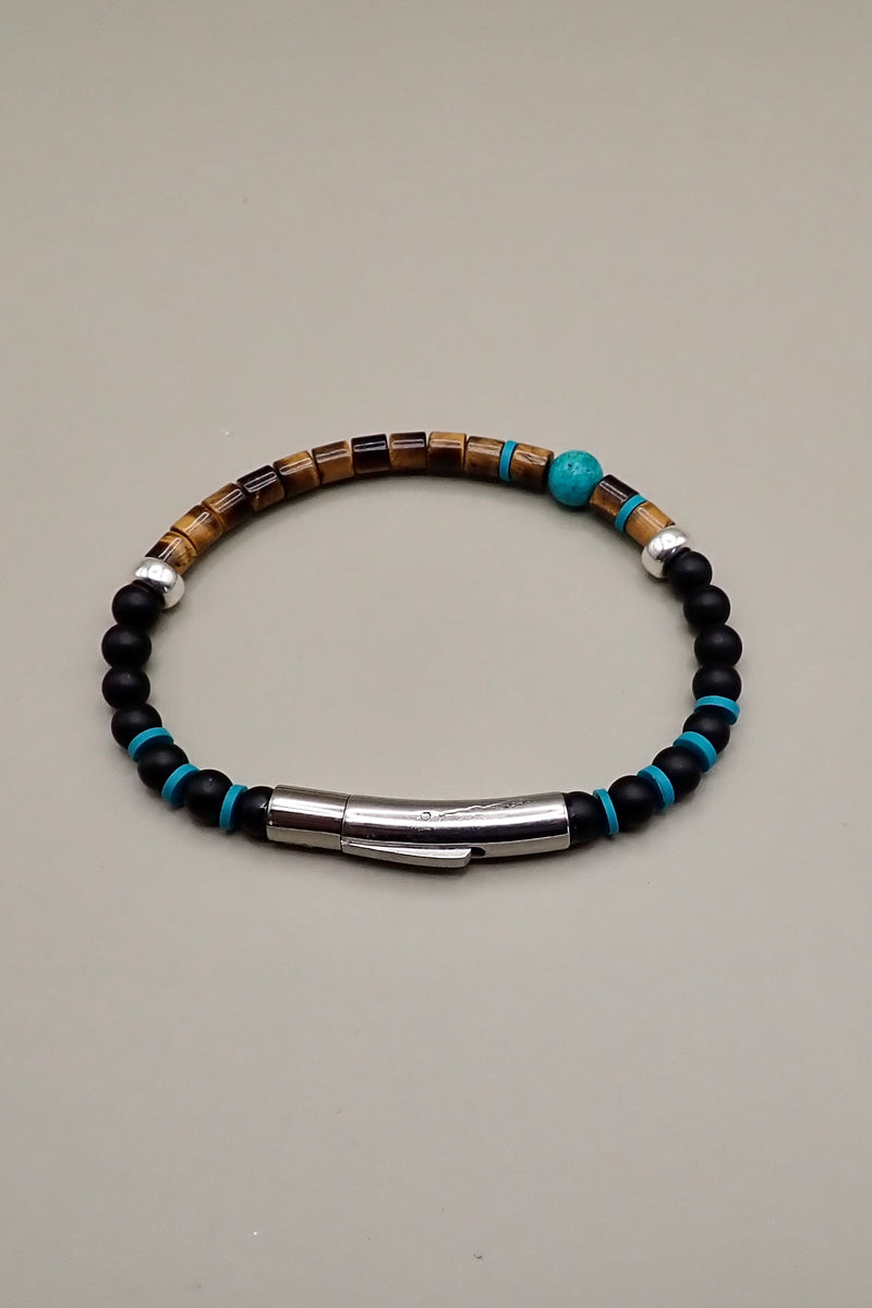 TIGER EYES & TURQUOISE BRACELET