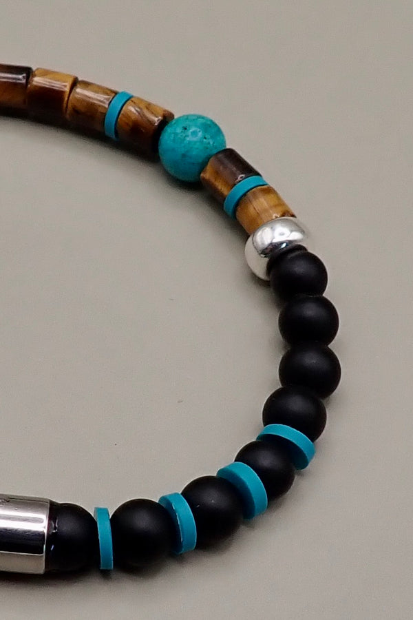 TIGER EYES & TURQUOISE BRACELET