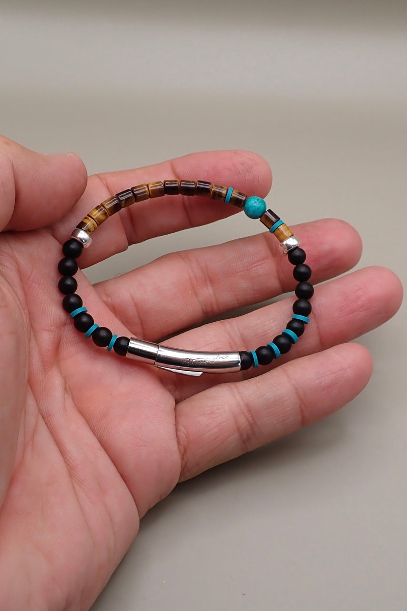 TIGER EYES & TURQUOISE BRACELET