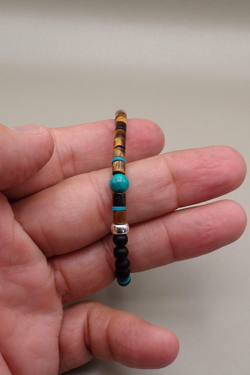 TIGER EYES & TURQUOISE BRACELET