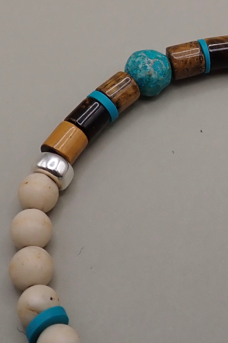 TIGER EYES & RIVER SIDE STONE BRACELET
