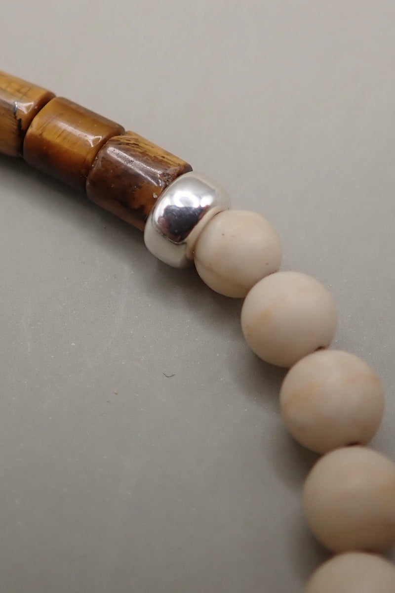 TIGER EYES & RIVER SIDE STONE BRACELET