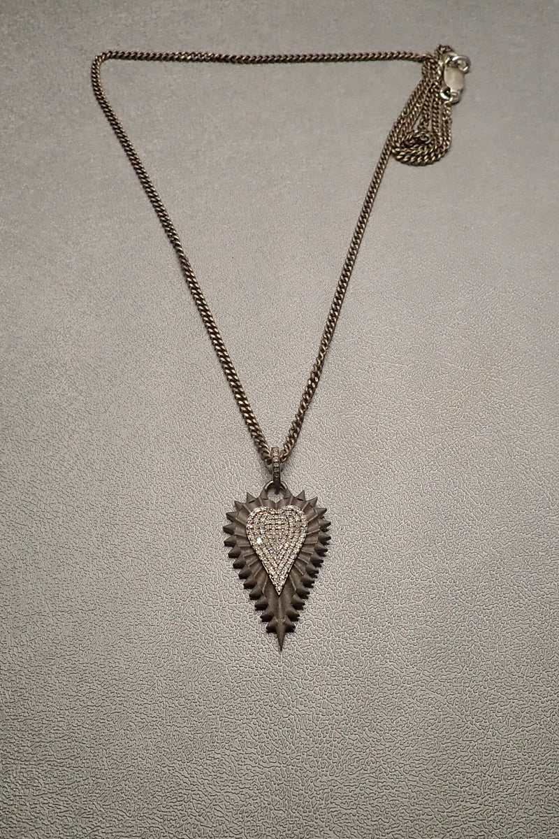 BRAVE DIAMOND SHIELD PENDANT
