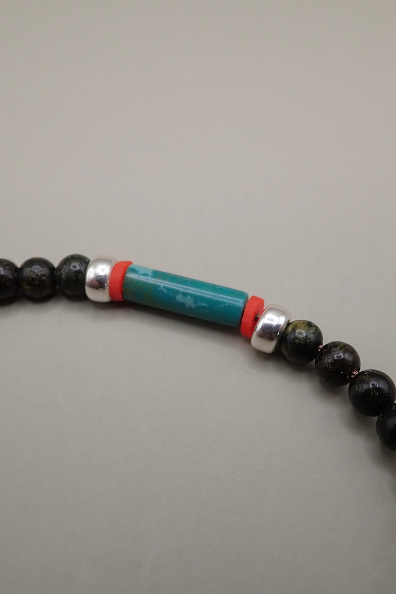 GREEN JASPER & TURQUOISE BRACELET