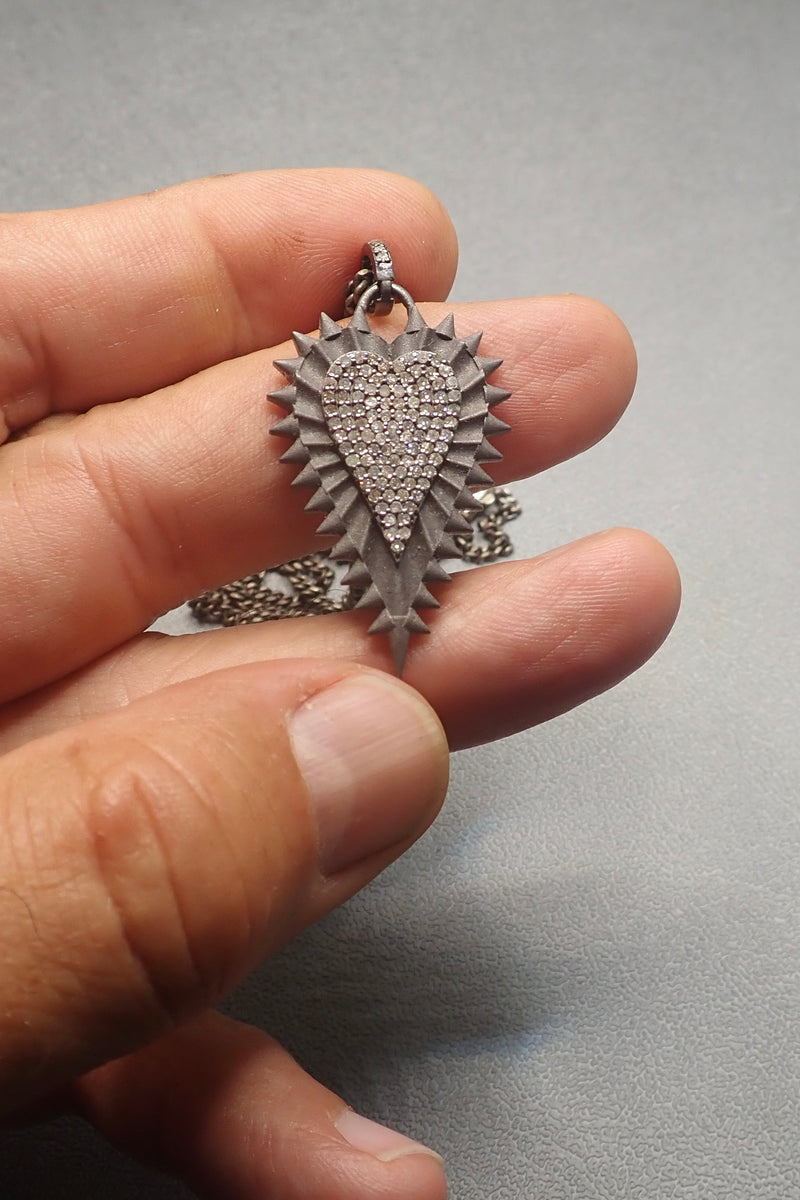 BRAVE DIAMOND SHIELD PENDANT