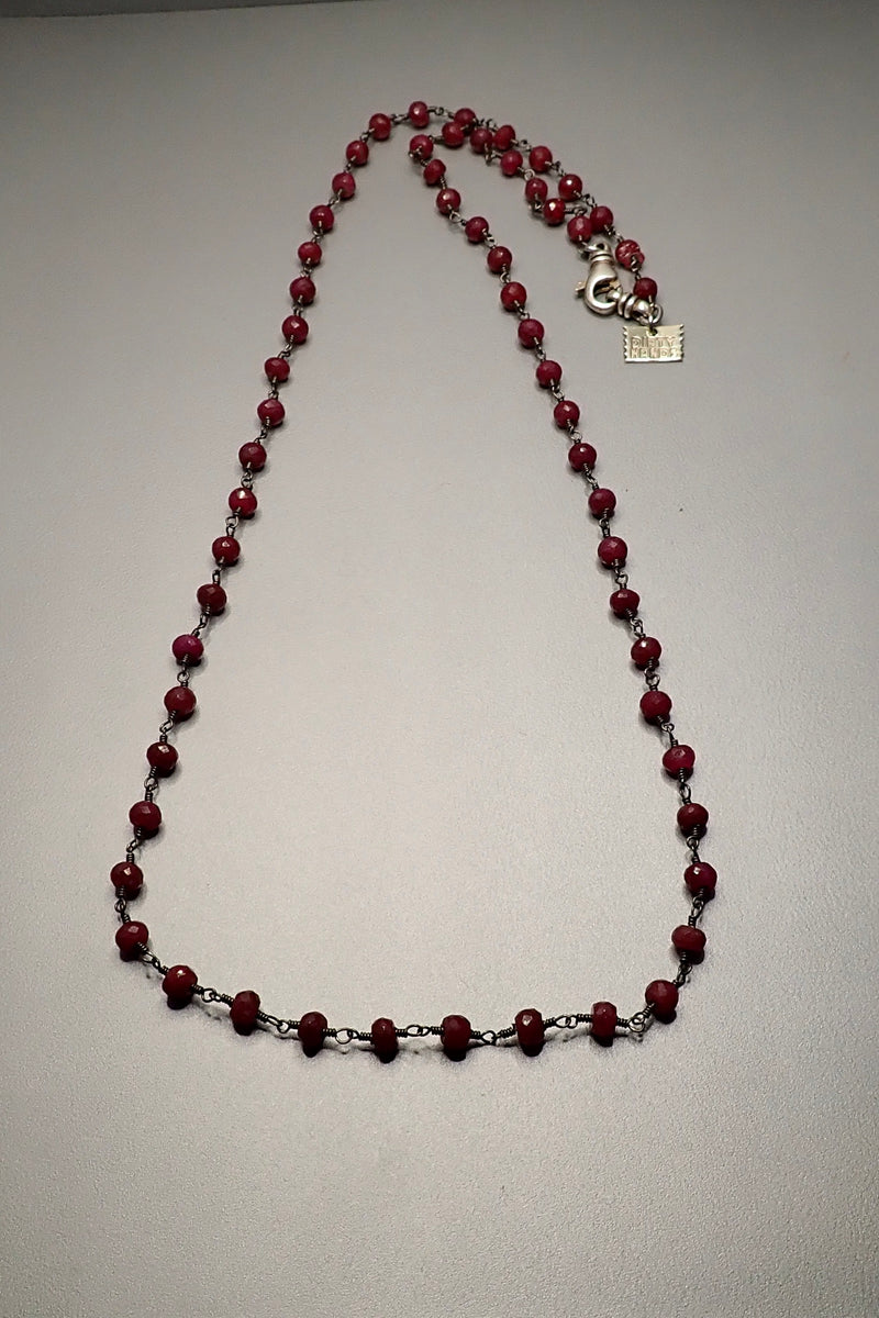 Garnet rosary necklace deals
