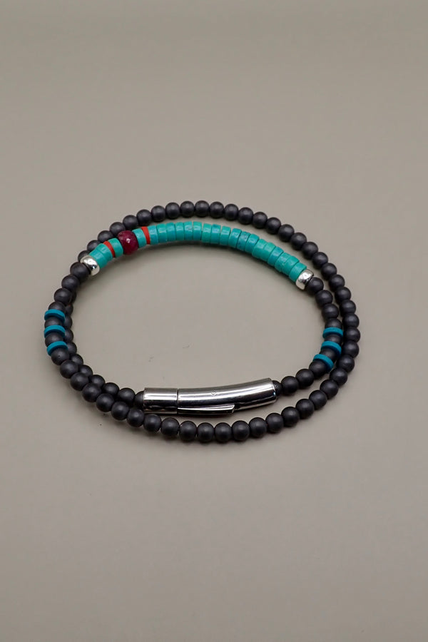 DOUBLE WRAP HEMATITE BRACELET