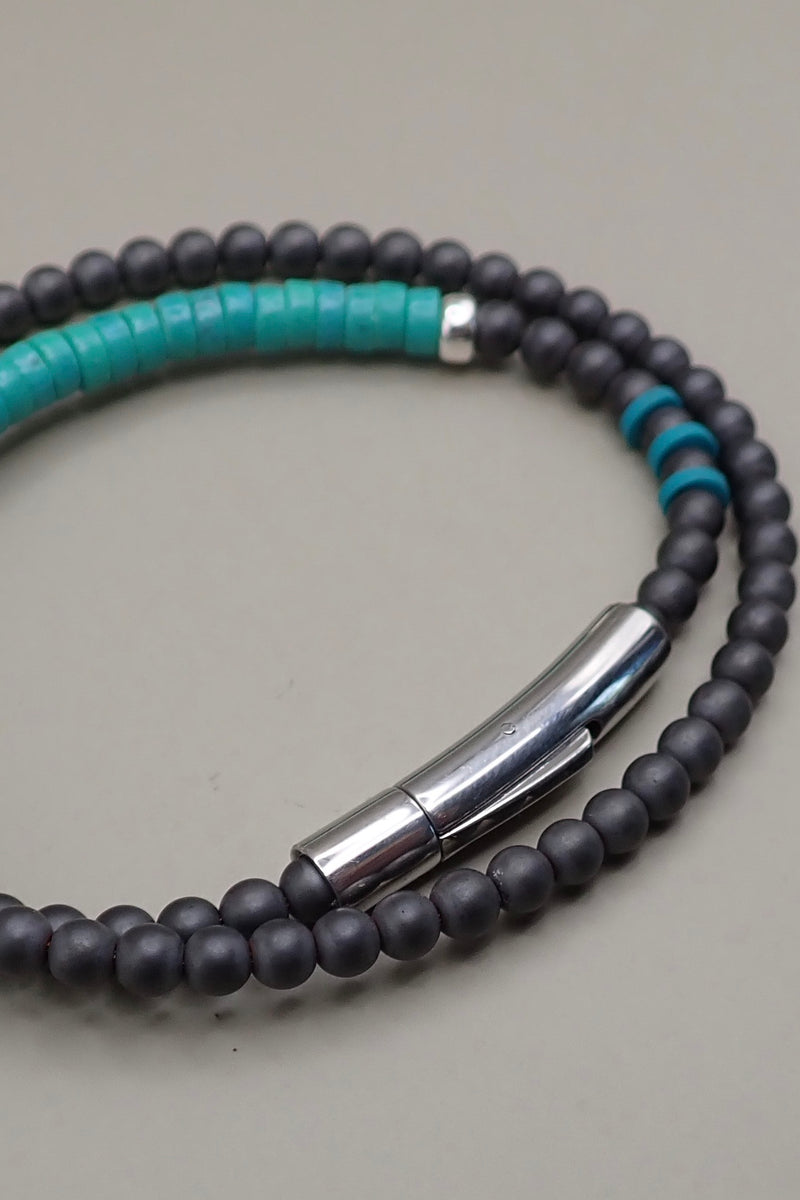 DOUBLE WRAP HEMATITE BRACELET