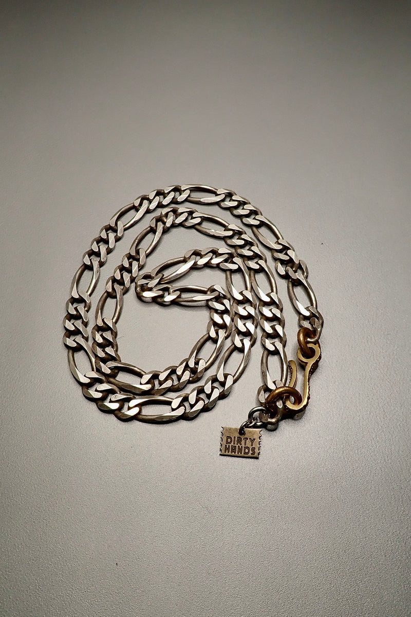 SILVER BIG FIGARO CHAIN