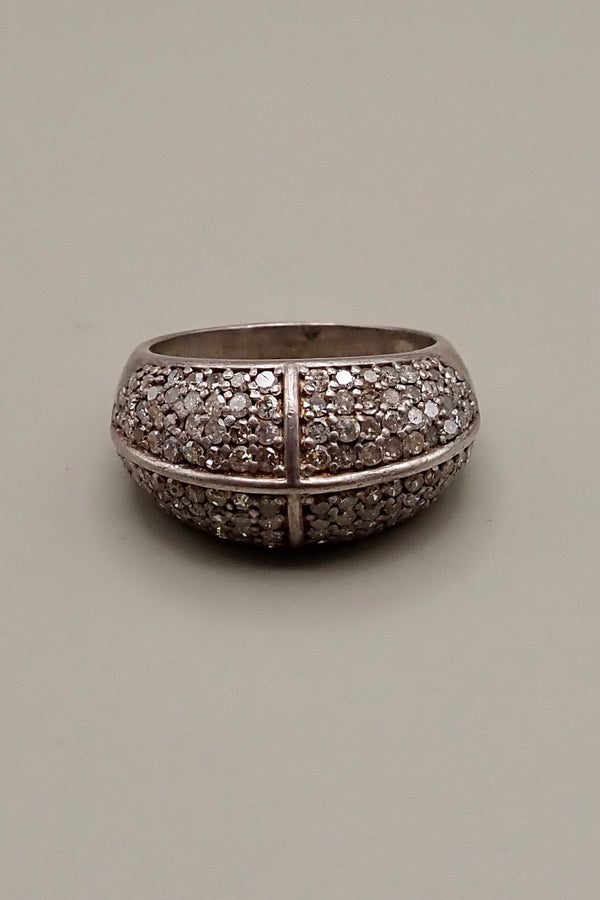 DOME CROSS DIAMONDS RING