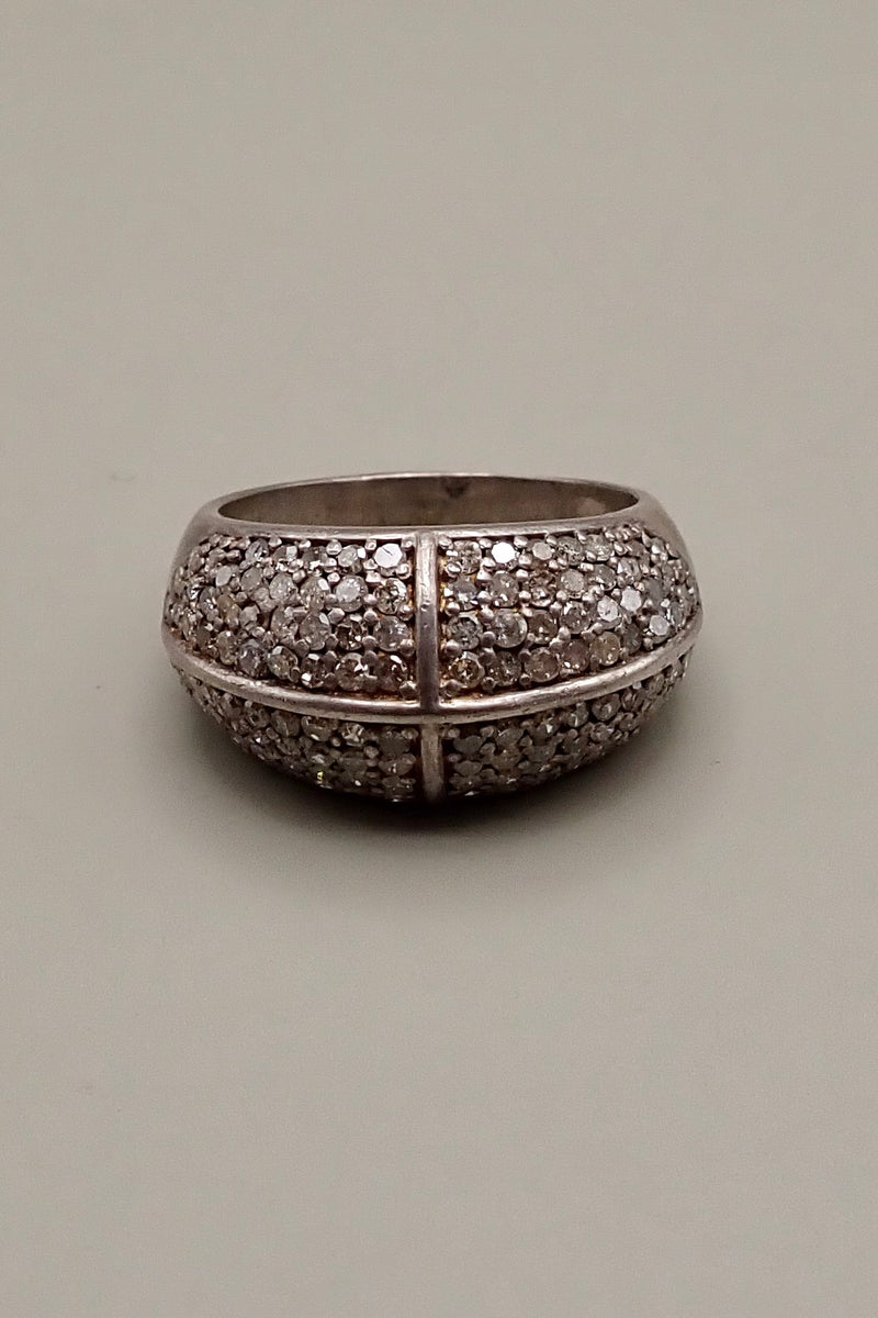 DOME CROSS DIAMONDS RING