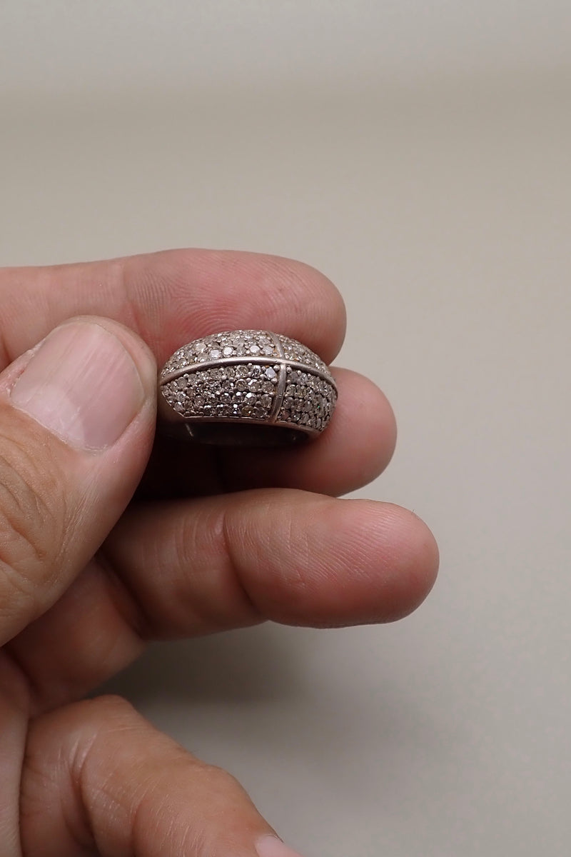 DOME CROSS DIAMONDS RING
